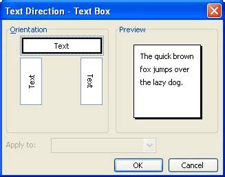 Your text now appears vertically in the excel sheet cell. Changing Table Cell Text Direction (Microsoft Word)