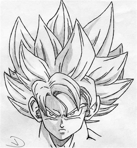 Goku Face Drawing At Explore Collection Of Goku