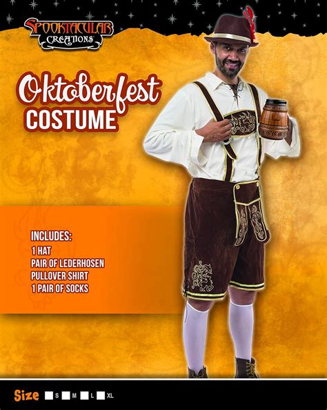 Mens German Bavarian Oktoberfest Costume Set For Halloween Dress Up