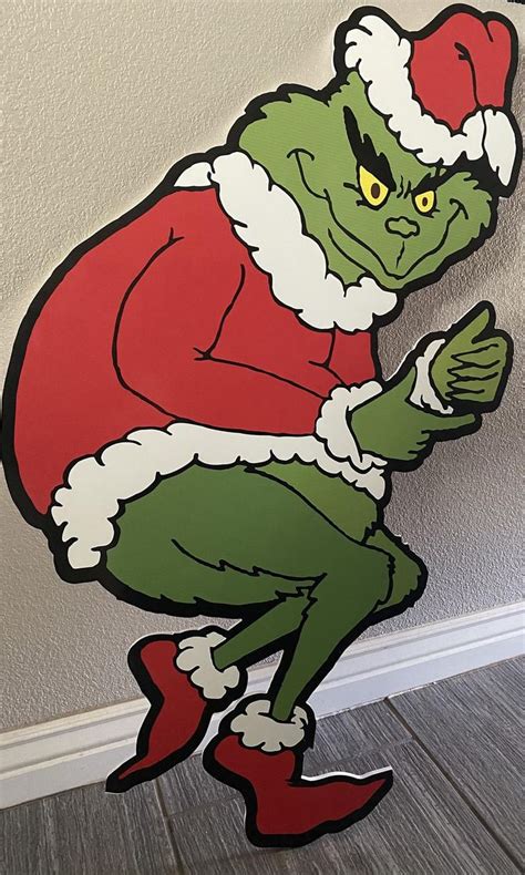 Grinch Stealing Lights Cutout Etsy In 2021 Grinch Stealing Lights