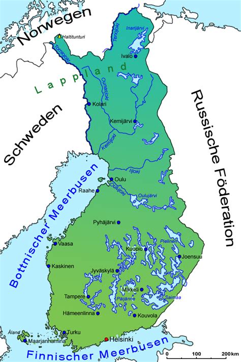 Finnland Geografie Landkarte Länder Finnland Goruma