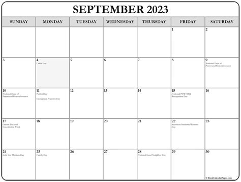 September 2023 Calendar With Federal Holidays Get Calendar 2023 Update
