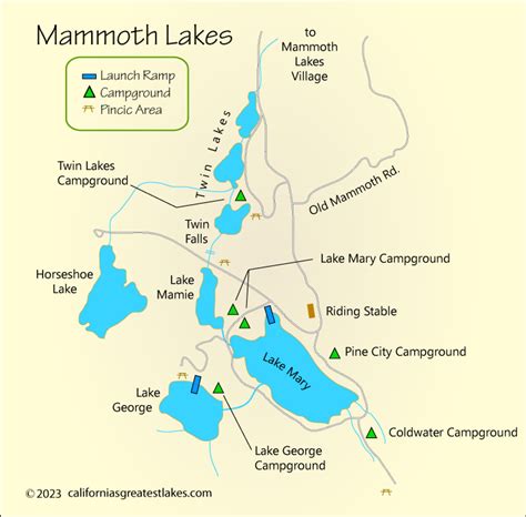 Lake Mary Campground Mammoth Map