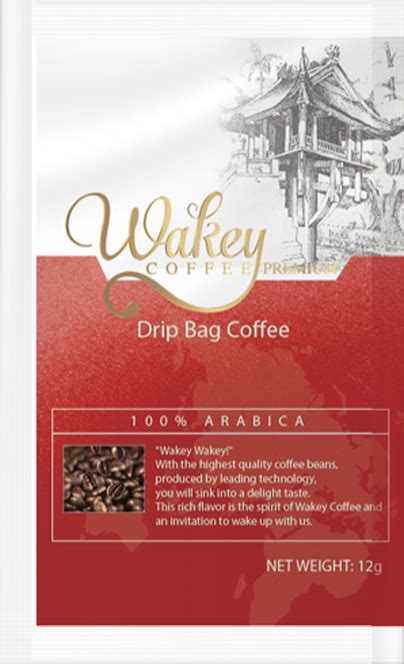 Cà Phê Phin Giấy Wakey Coffee Wakey Premium Hộp 12 Gói X 12gr