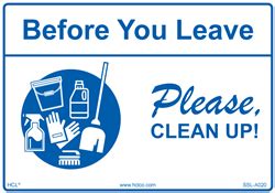 Before You Leave Please Clean Up