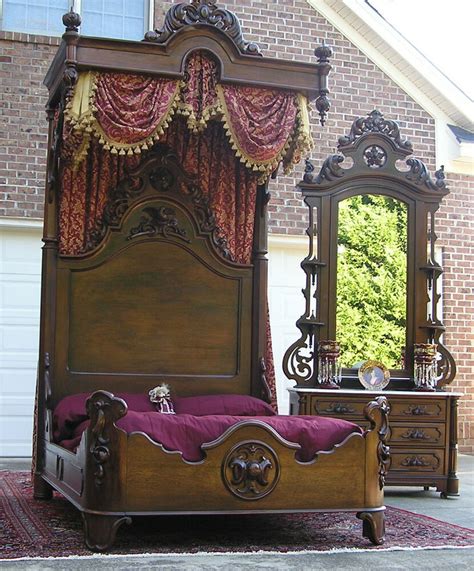 This unique style could add a. EXCEPTIONAL VICTORIAN ROCOCO ROSEWOOD HALF TESTER BEDROOM ...