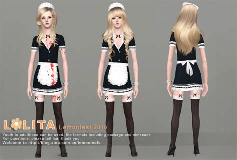 My Sims 3 Blog Lolita House Maid Dress By Lemon Leaf