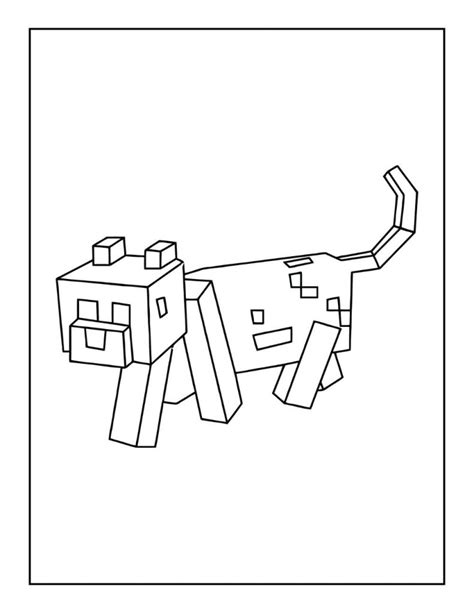 Coloring Pages Minecraft Cat