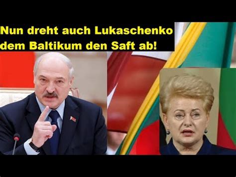 Nun dreht auch Lukaschenko den baltischen Ländern den Saft ab