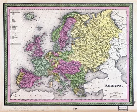 Large Detailed Old Political Map Of Europe With Cities Old