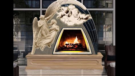 Beautiful Marble Angel Fireplace Mantel Youtube