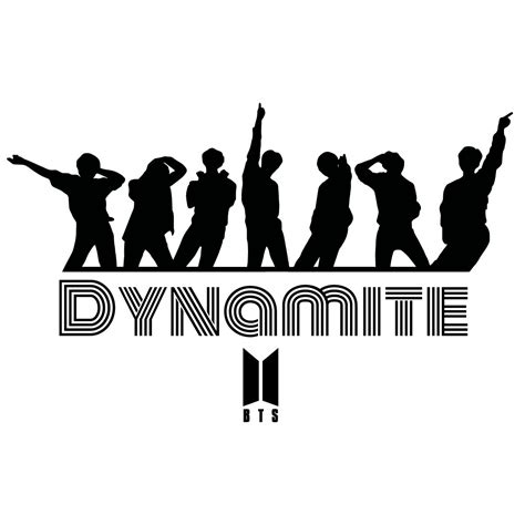 Dancing Bts Dynamite Svg Trending Svg Bts Dynamite Logo Bts Etsy
