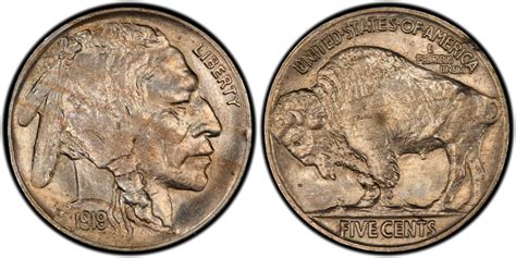 1919 5c 2 Feathers Fs 401 Regular Strike Buffalo Nickel Pcgs Coinfacts