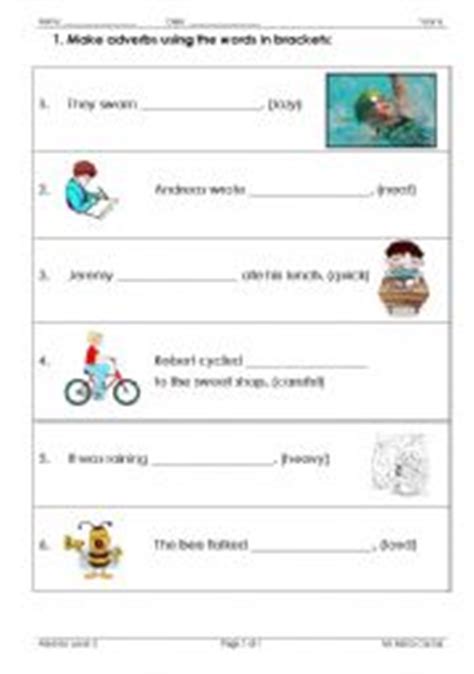english worksheets adverbs