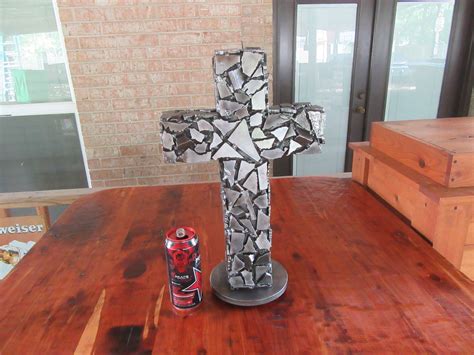 Large Steel Cross Welded Mosaic Style Small Business Merch Etsy
