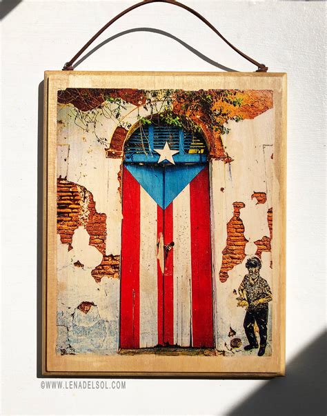 Puerto Rico Prints On Wood Wall Art Art On Wood Holiday Etsy