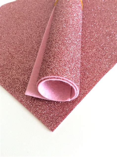 Dusty Pink Glitter Wool Felt 1 Sheet 8x12 20x30cm Etsy Pink