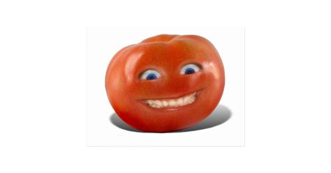 Happy Face Smiling Tomato Postcard