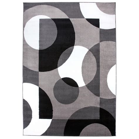 It's also great in most living rooms, a bit under a sofa and chair/love seat and even works i purchased the 5x7 and 8x11 touchstone nore grey rugs and couldn't be more pleased. Modern Circles Gray Indoor Area Rug 9'x12'-100 Gray 9x12 ...