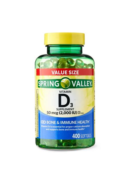 Spring Valley Vitamin D In Spring Valley Vitamins A To Z