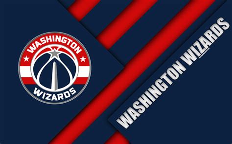 Download Wallpapers Washington Wizards 4k Logo Material Design