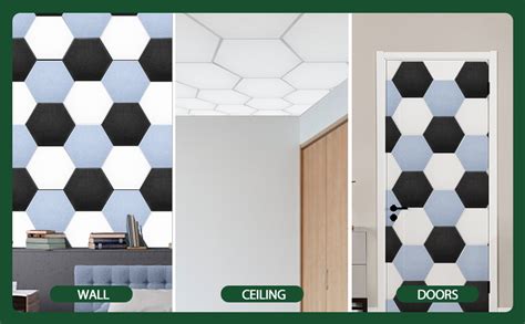 LINKCHANCE Hexagon Acoustic Panels 12 Packs Sound Absorbing Wall