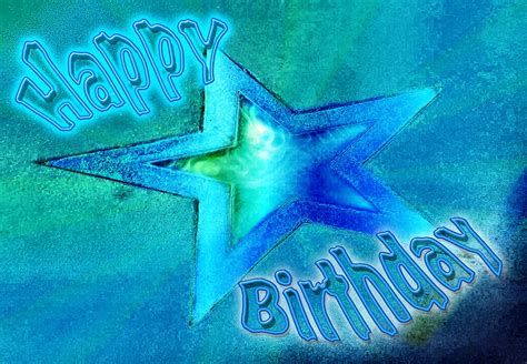 Bright Star Happy Birthday Card By Donnagrayson Redbubble