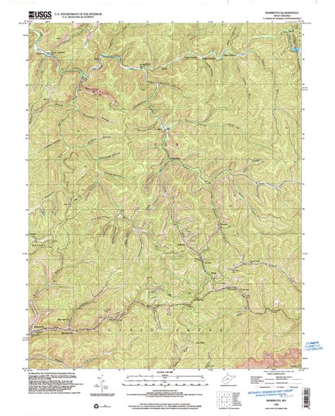 Classic Usgs Mammoth West Virginia 75x75 Topo Map Mytopo Map Store