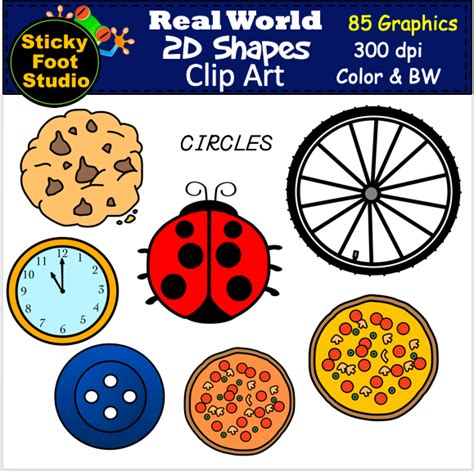 2d Real World Shapes Clip Art Made By Teachers