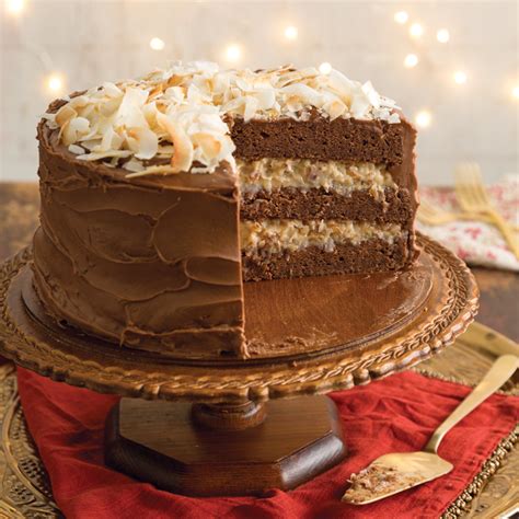 In some versions, bits of marzipan or a few drops of rum are added to enhance the taste. German Chocolate Cake - Taste of the South