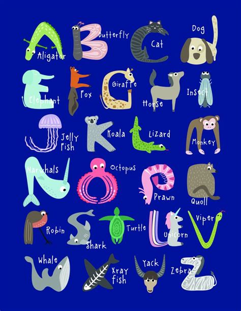 Free Cute And Educational Animal Alphabet Printables Tulamama