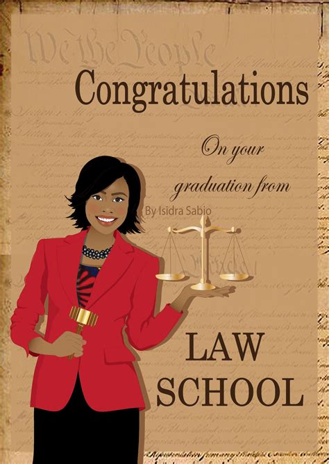 Afrocentric Card Graduation From Law School For Women This