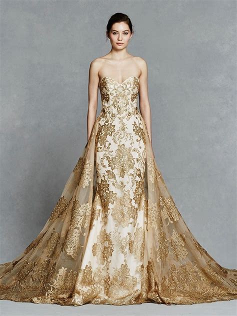 5 Gold Wedding Dresses That Are Classic And Glamorous Vestidos De