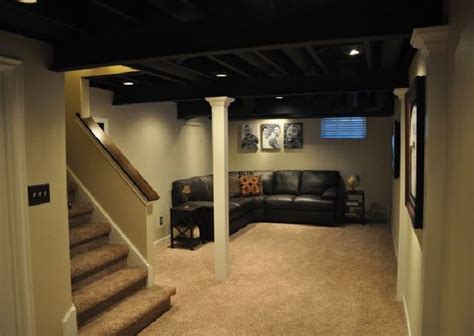 If the basement ceiling is nicely decorated, the room will look beautiful. low cost basement finishing - Google Search | Cabin ideas ...
