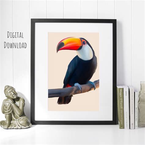 Toucan Print Is Aesthetic Room Decorcolorful Bird Print For Etsy