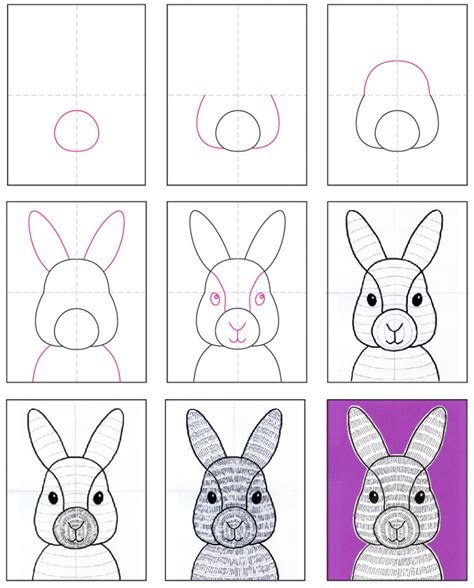 How To Draw A Bunny Drawing A Cute Rabbit Easy Step By Step Images