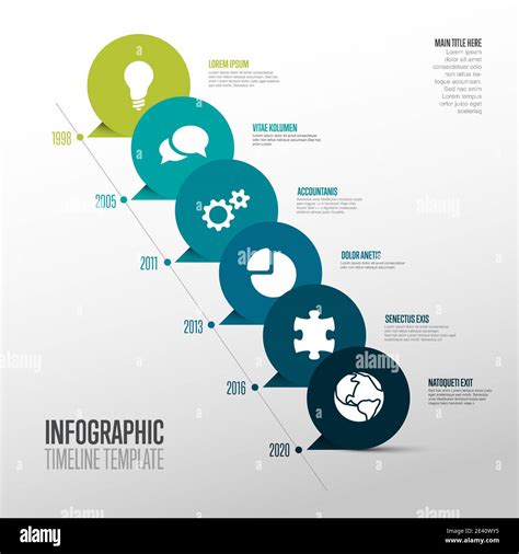 Vector Infographic Company Milestones Timeline Template With Pointers