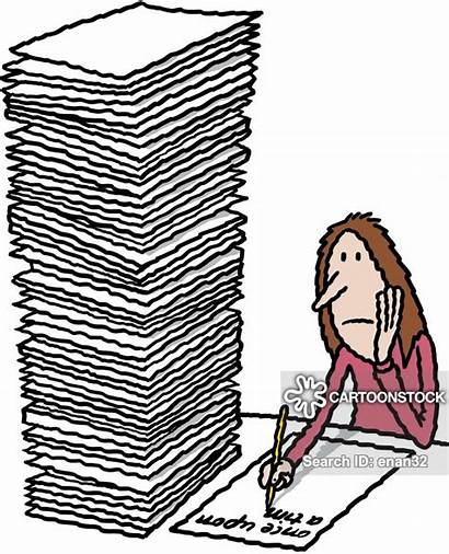 Studious Cartoon Cartoons Comics Paper Stress Document