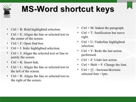 Shortcut Keys In Microsoft Word Pdf Printable Templates Free