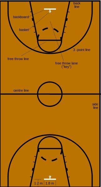 Basketball Court Diagram Labeled Basketball Floor Basketball Skills