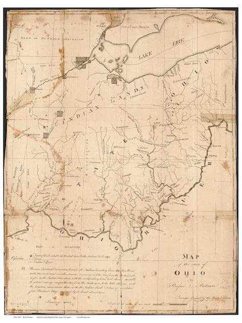 Ohio 1804 Map Showing Indian Lands And Villages One Year