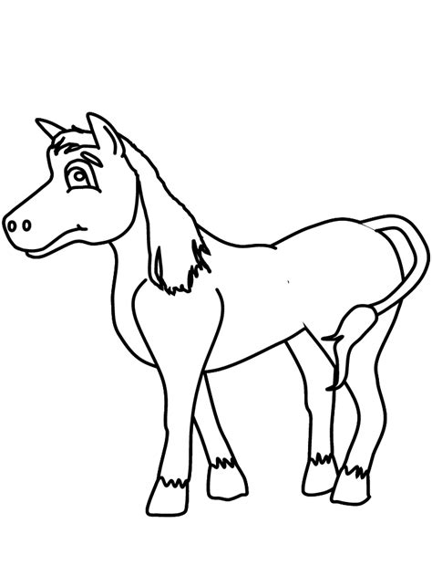Animals Horse Coloring Pages For Preschool Preschool Crafts