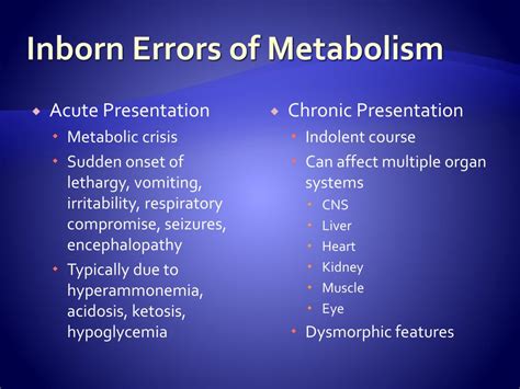 ppt inborn errors of metabolism powerpoint presentation free download id 6739654