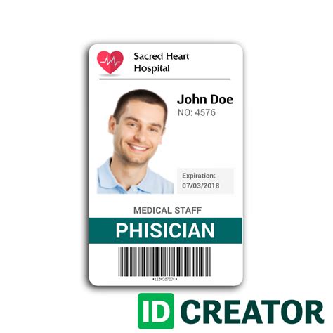 Doctor Id Card Template Free FREE PRINTABLE TEMPLATES