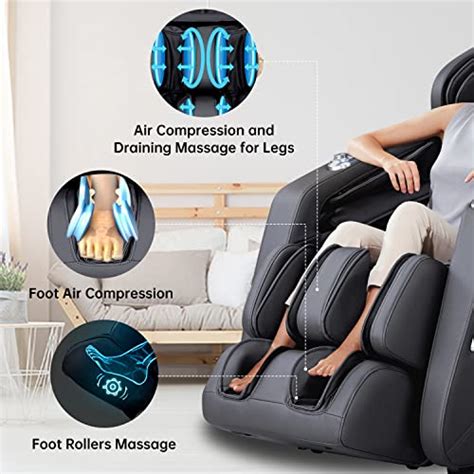 Massamax 2023 Massage Chair Full Body Zero Gravity Sl Track Recliner With Yoga Stretch Voice