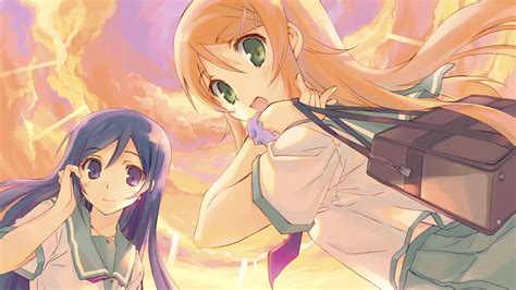 Aragaki Ayase Clouds Green Eyes Kousaka Kirino Mitsumi Misato Ore No