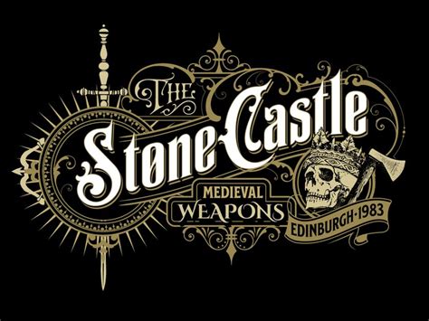 Stone Castle Medieval Sword Logo Design Template — Customize It In Kittl
