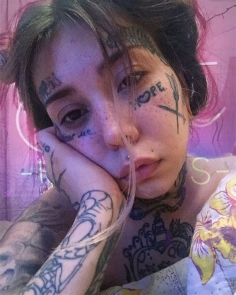 ♥anastasia Grishman♥ Face Tattoos Face Tattoos For Women Picture