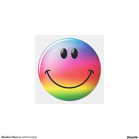 Rainbow Smiley Face Sticker Zazzle