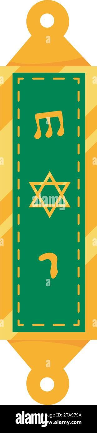 Jewish Mezuzah Green Illustration Stock Vector Image And Art Alamy